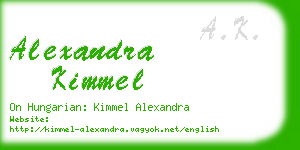 alexandra kimmel business card